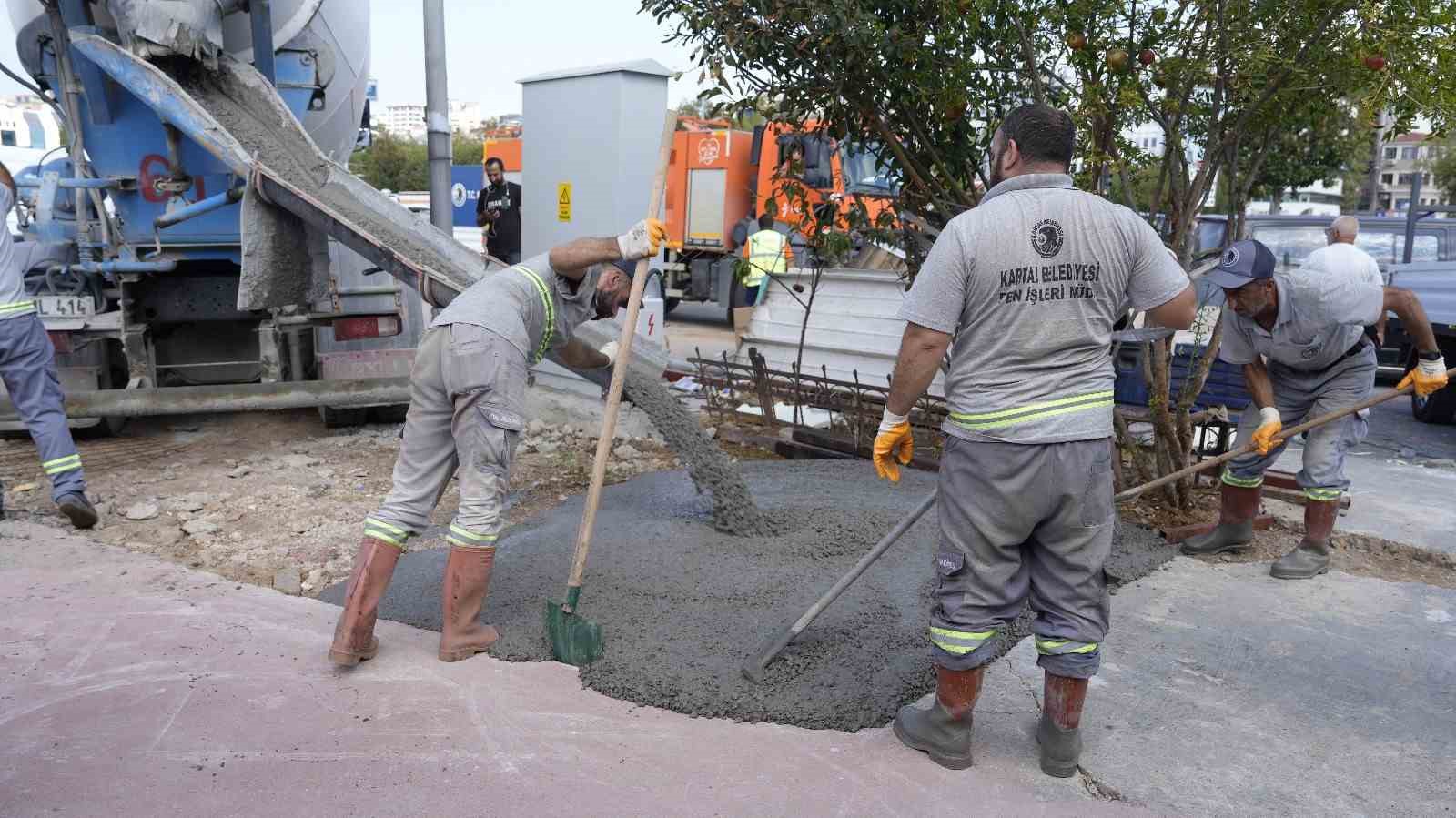 Kartal Belediyesi, Balıkçılar Çarşısı yangınının ardından esnafa destek vermeye devam ediyor