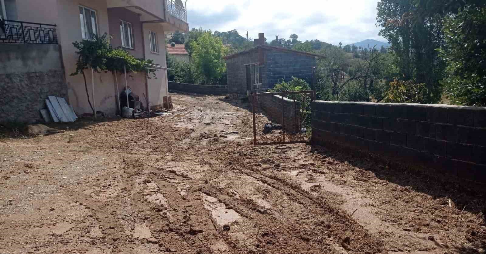 Simav Esenbağ K&ouml;y&uuml;&rsquo;nde sel ve su baskınından zarar g&ouml;ren tarım alanları tespit edildi
