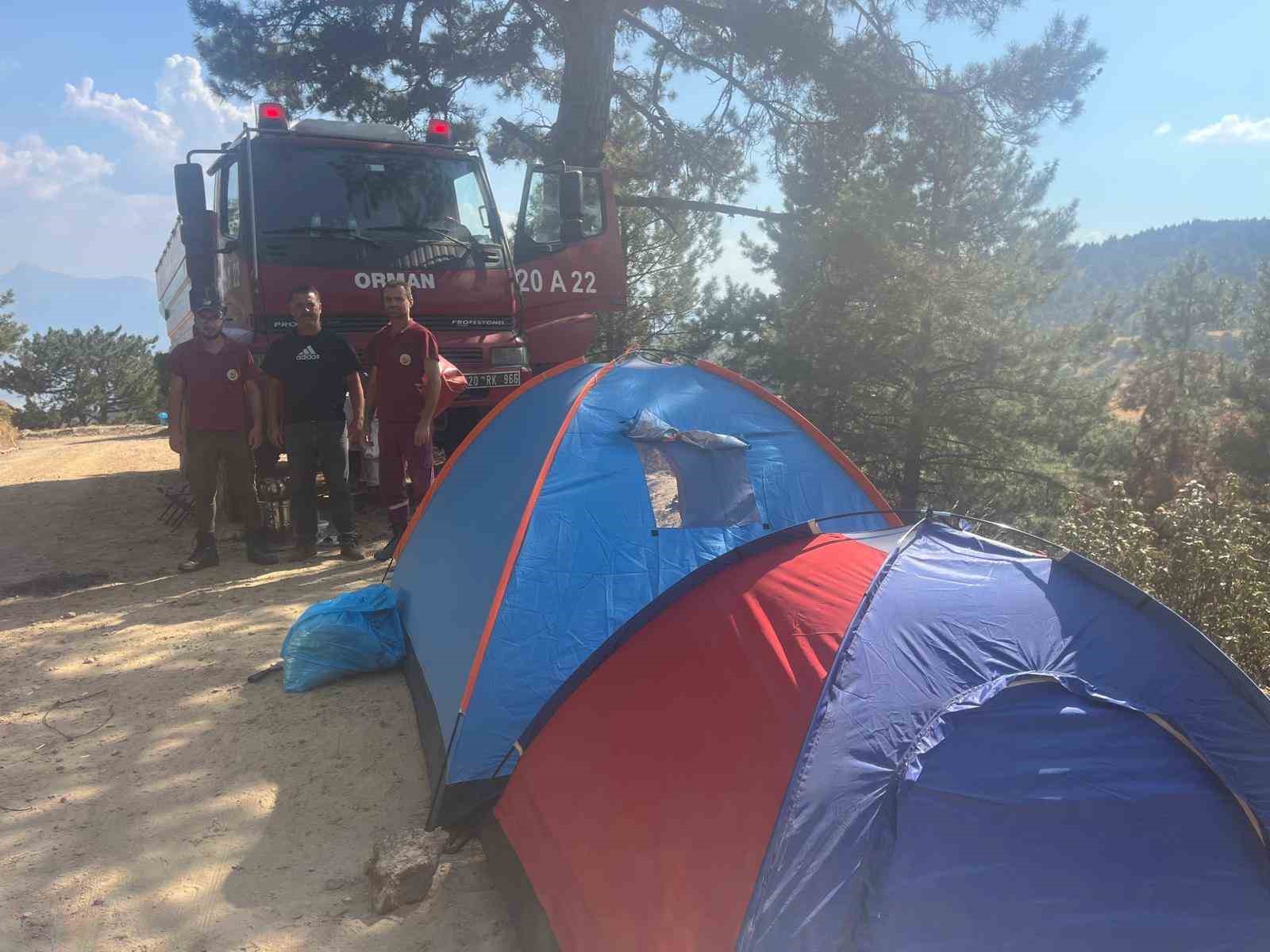 Buldan’da kontrol altına yangın bölgesinde ateş savaşçıları teyakkuzda