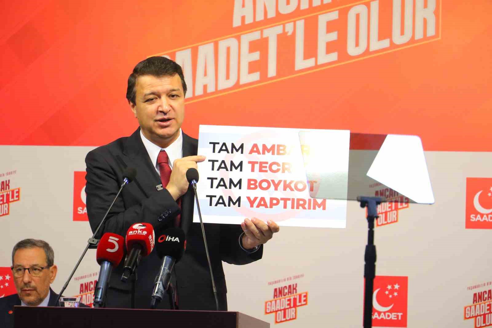 Saadet Partisi lideri Arıkan: "Masum vatandaşlarımız sokak ortasında y&uuml;r&uuml;yemez hale geldi"
