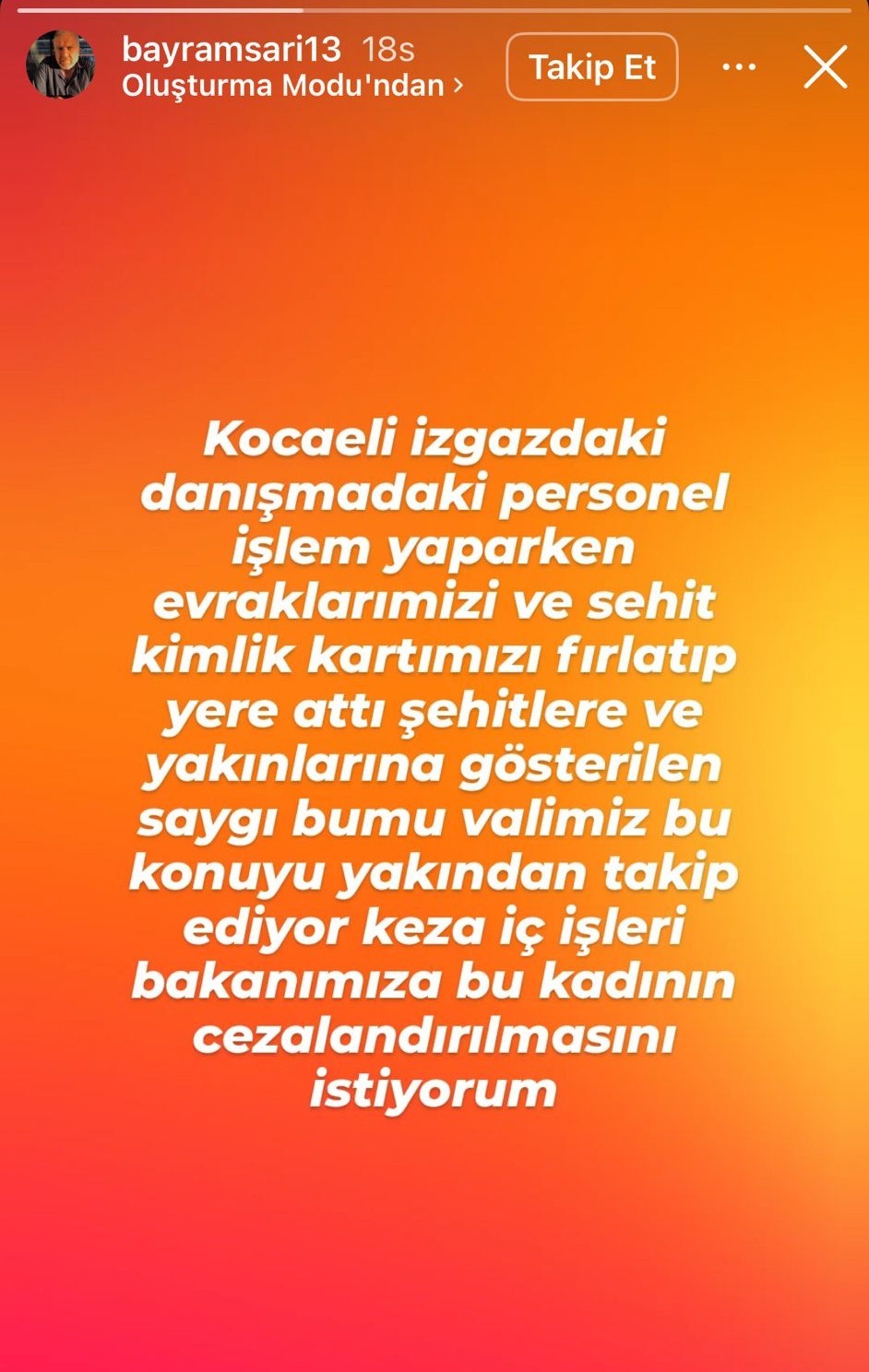 Şehit babasına saygısızlık iddiası
