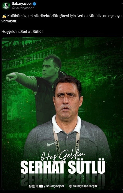 Sakaryaspor, Serhat Sütlü ile anlaştı
