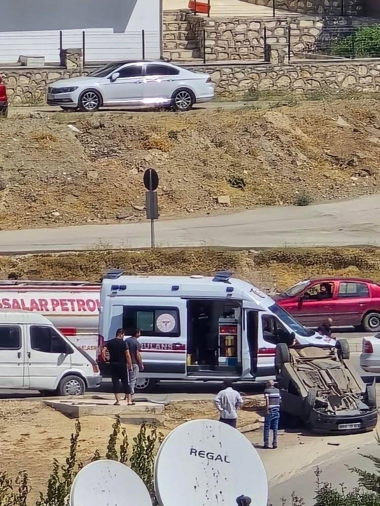 Elazığ’da otomobil takla attı: 1 yaralı
