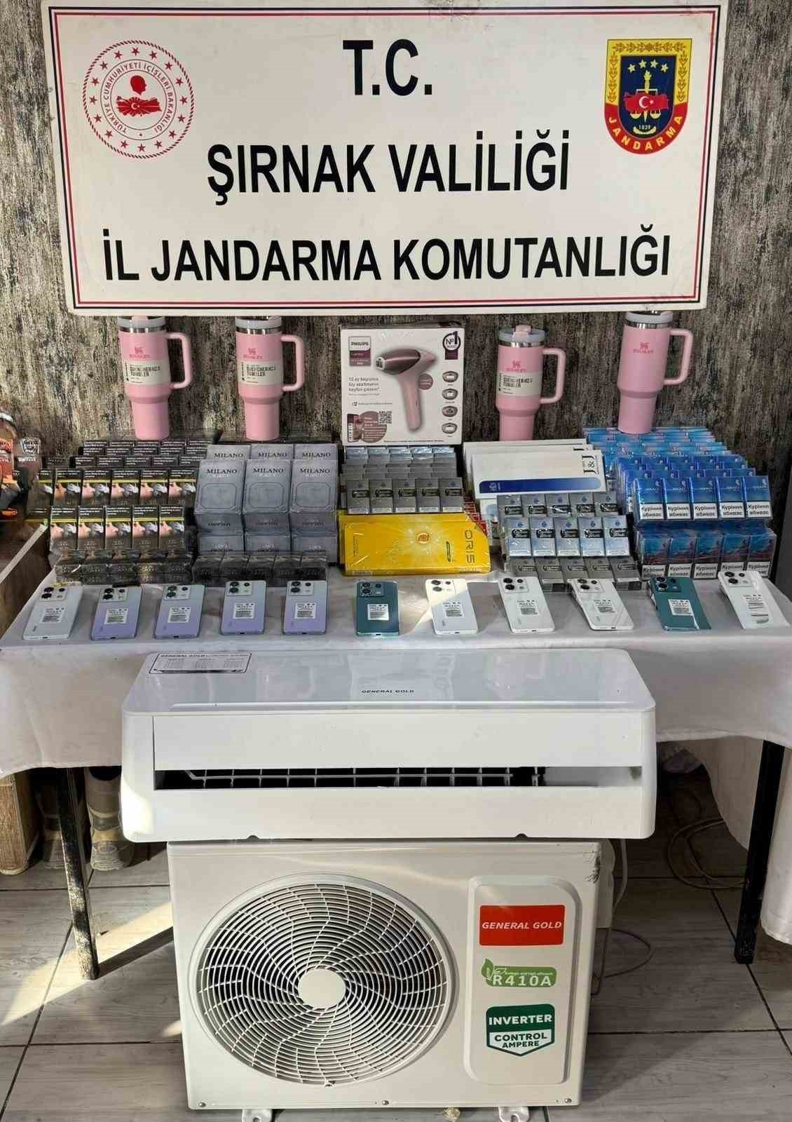 Şırnak&rsquo;ta 12 milyon liralık ka&ccedil;ak malzeme ele ge&ccedil;irildi
