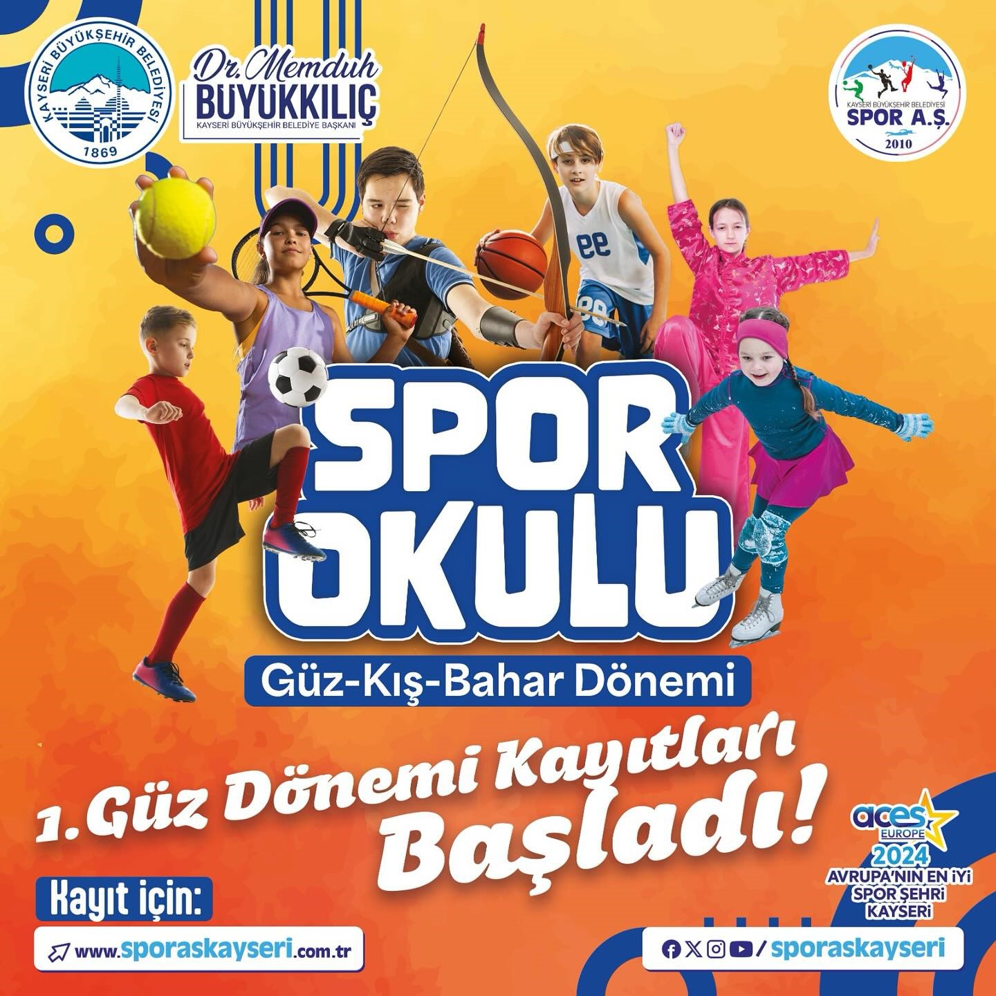Spor AŞ&rsquo;nin 1. G&uuml;z d&ouml;nemi spor okulları kayıtları başladı
