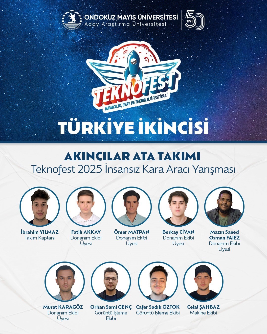 OMÜ’nün TEKNOFEST 2025 gururu