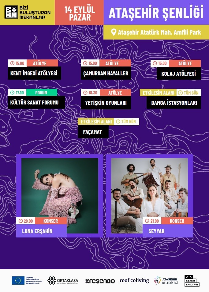 "Bizi Buluşturan Mekanlar Şenliği" 14 Eylül’de Ataşehir’de düzenlenecek