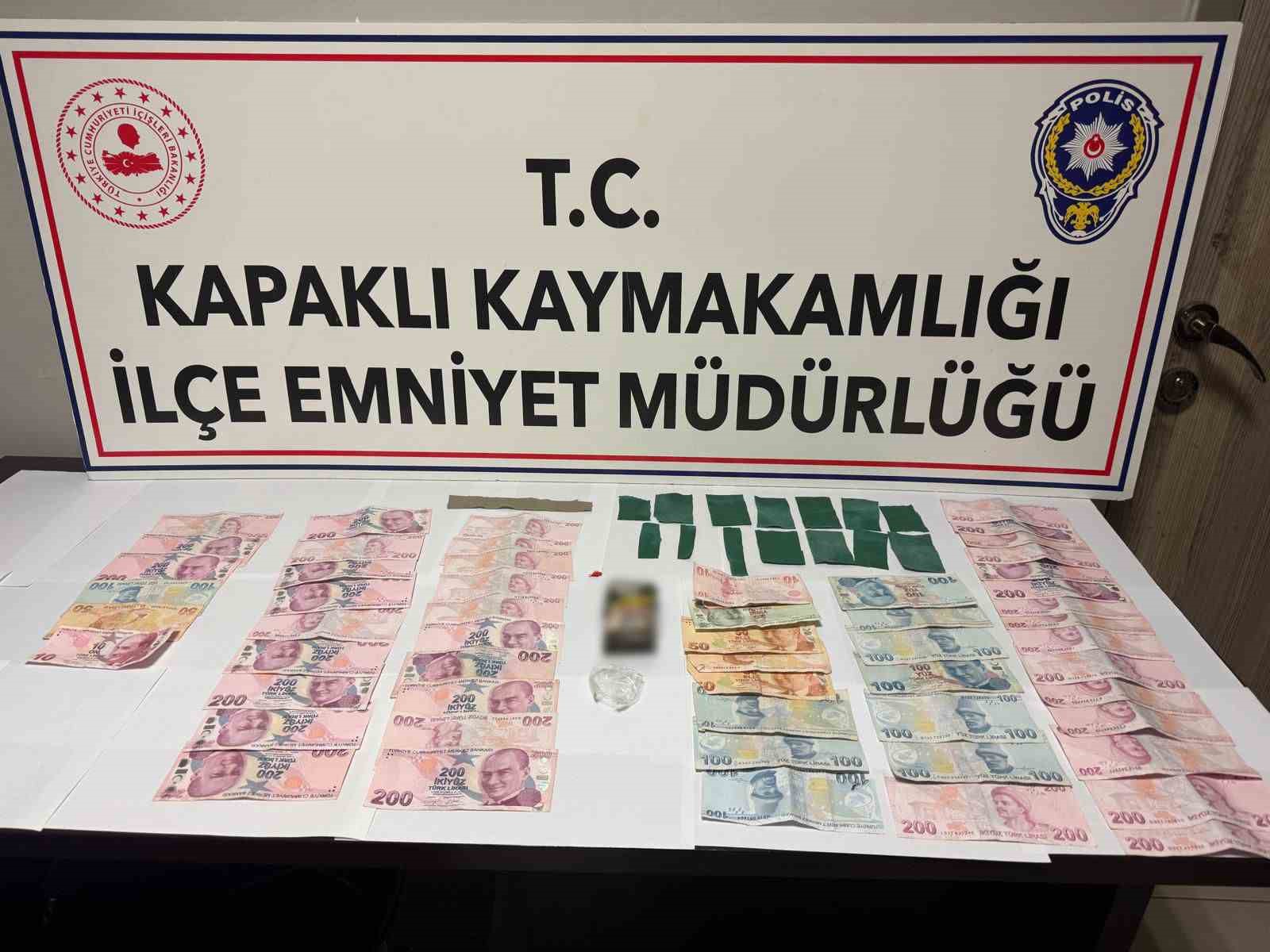 Kapaklı’da uyuşturucuyla yakalanan 2 şüpheli tutuklandı