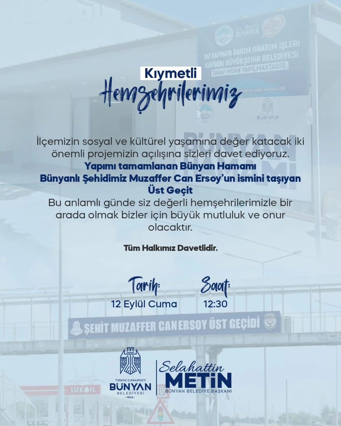 Bünyan’da iki önemli proje halkın hizmetine sunuluyor