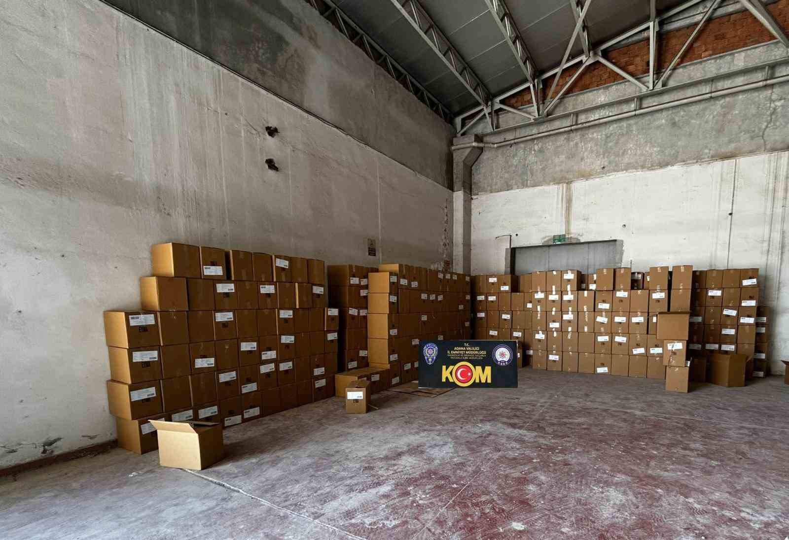 Adana’da 14 milyon 340 bin kaçak makaron ele geçirildi: Piyasa değeri 9 milyondan fazla