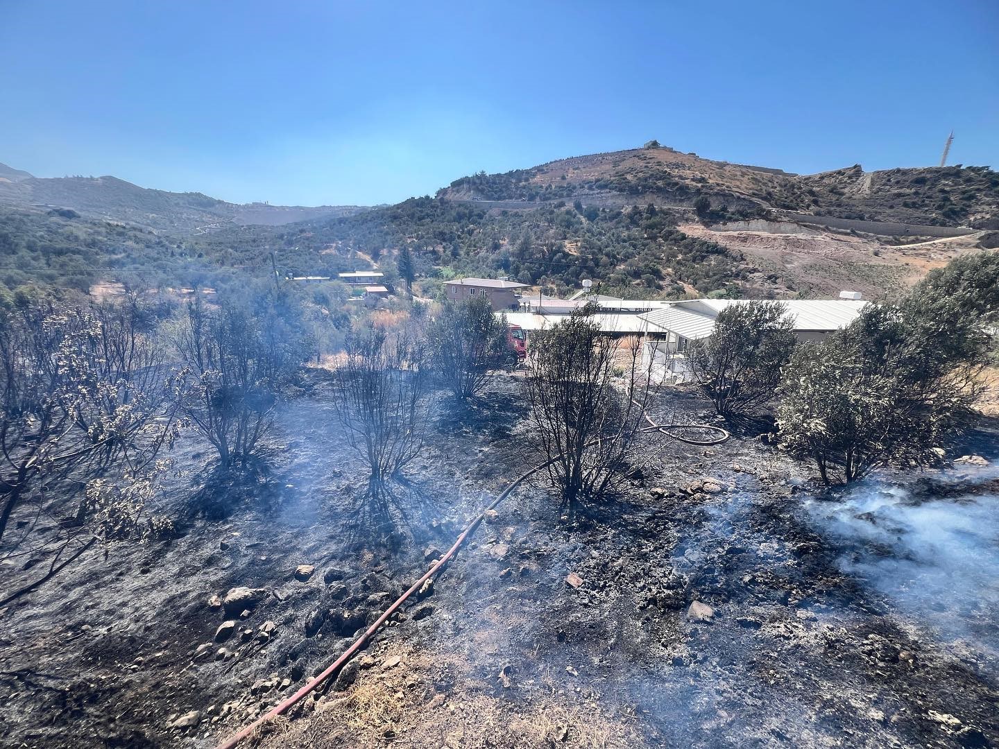 Antakya’da bahçe yangını