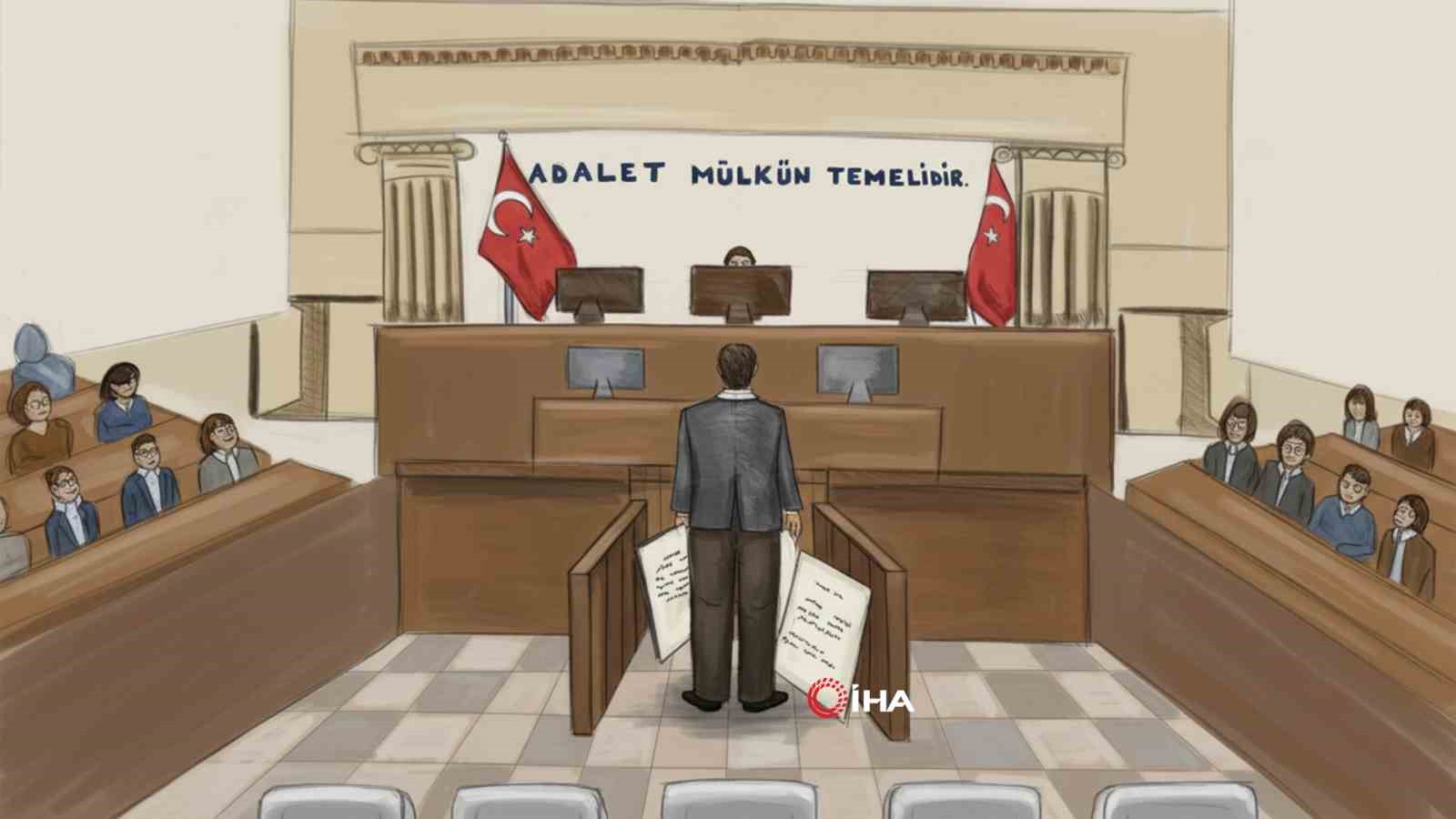 Ekrem İmamoğlu’nu mahkeme salonunda resmetti