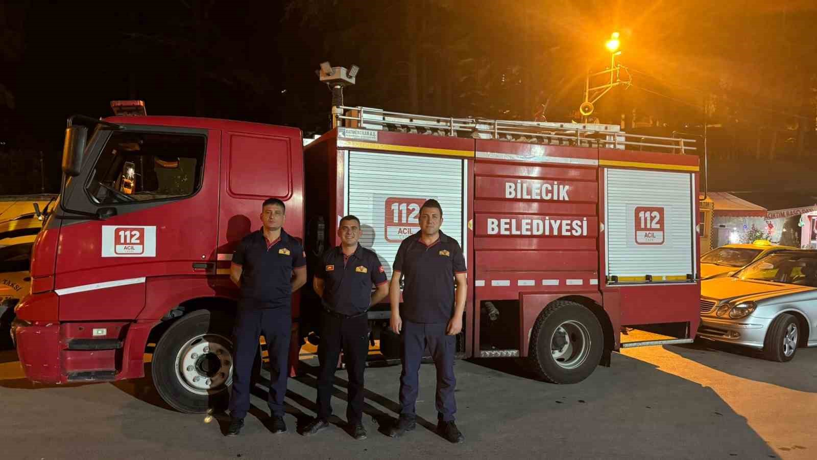 Hamsu Köprüsü’nde yaşanan toprak kayması sonrası itfaiye tedbir aldı