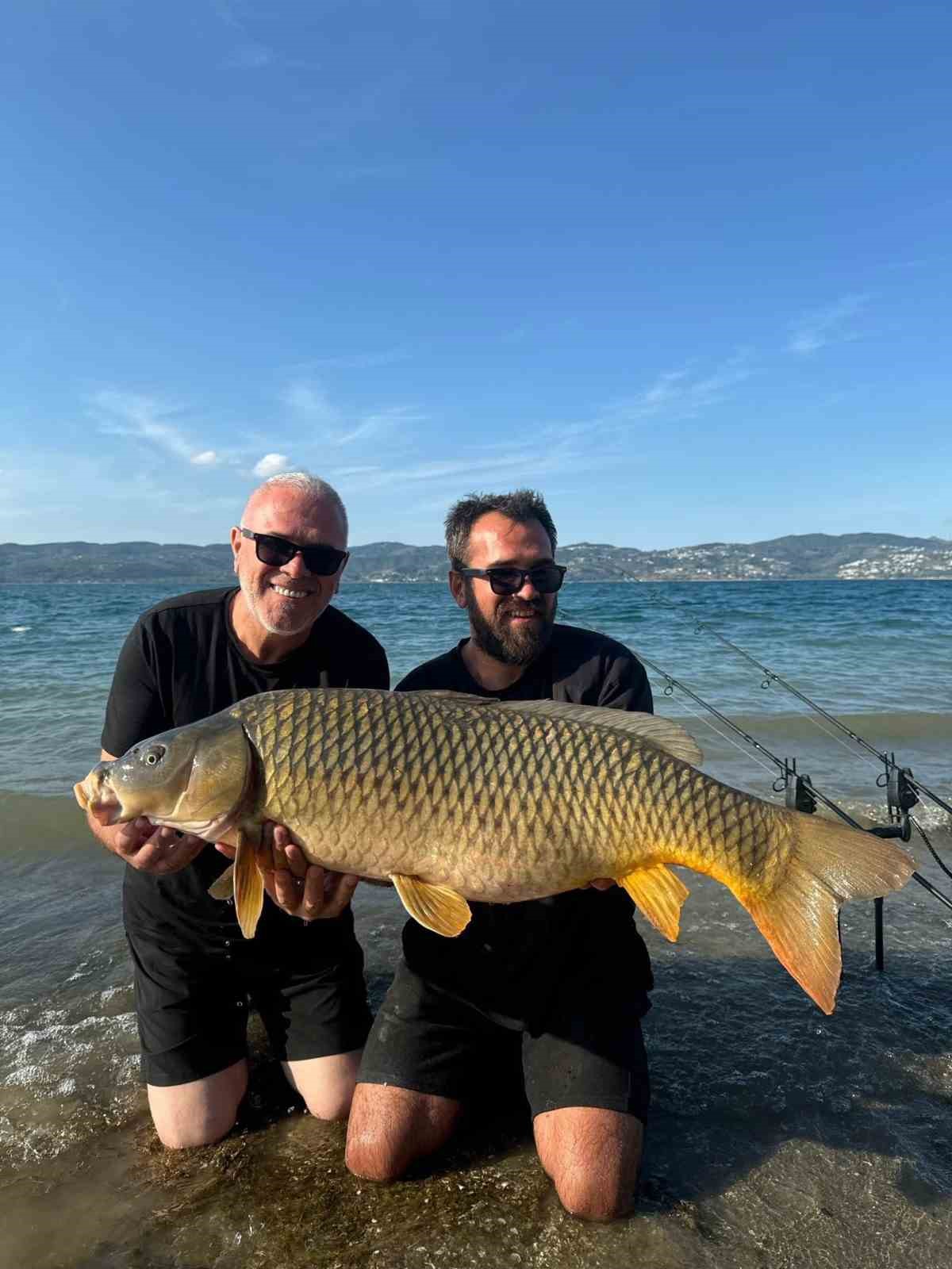 Sapanca Gölü’nde 18 kiloluk dev sazan: O anlar kamerada