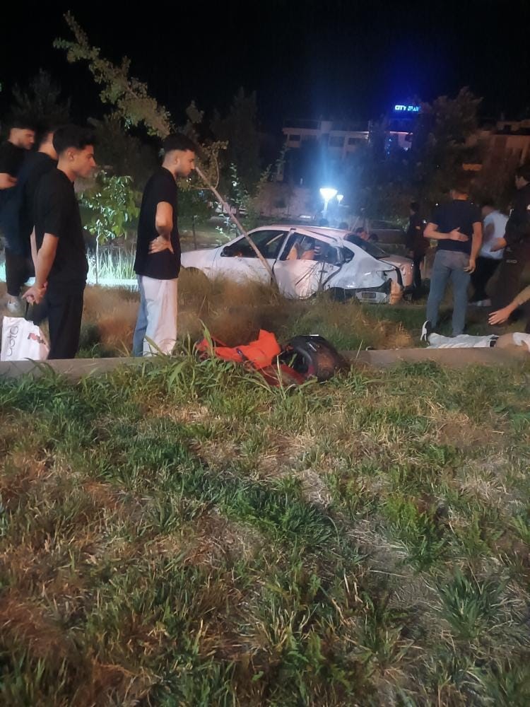 Elazığ’da otomobil Millet Bahçesi’ne girdi: 5 yaralı