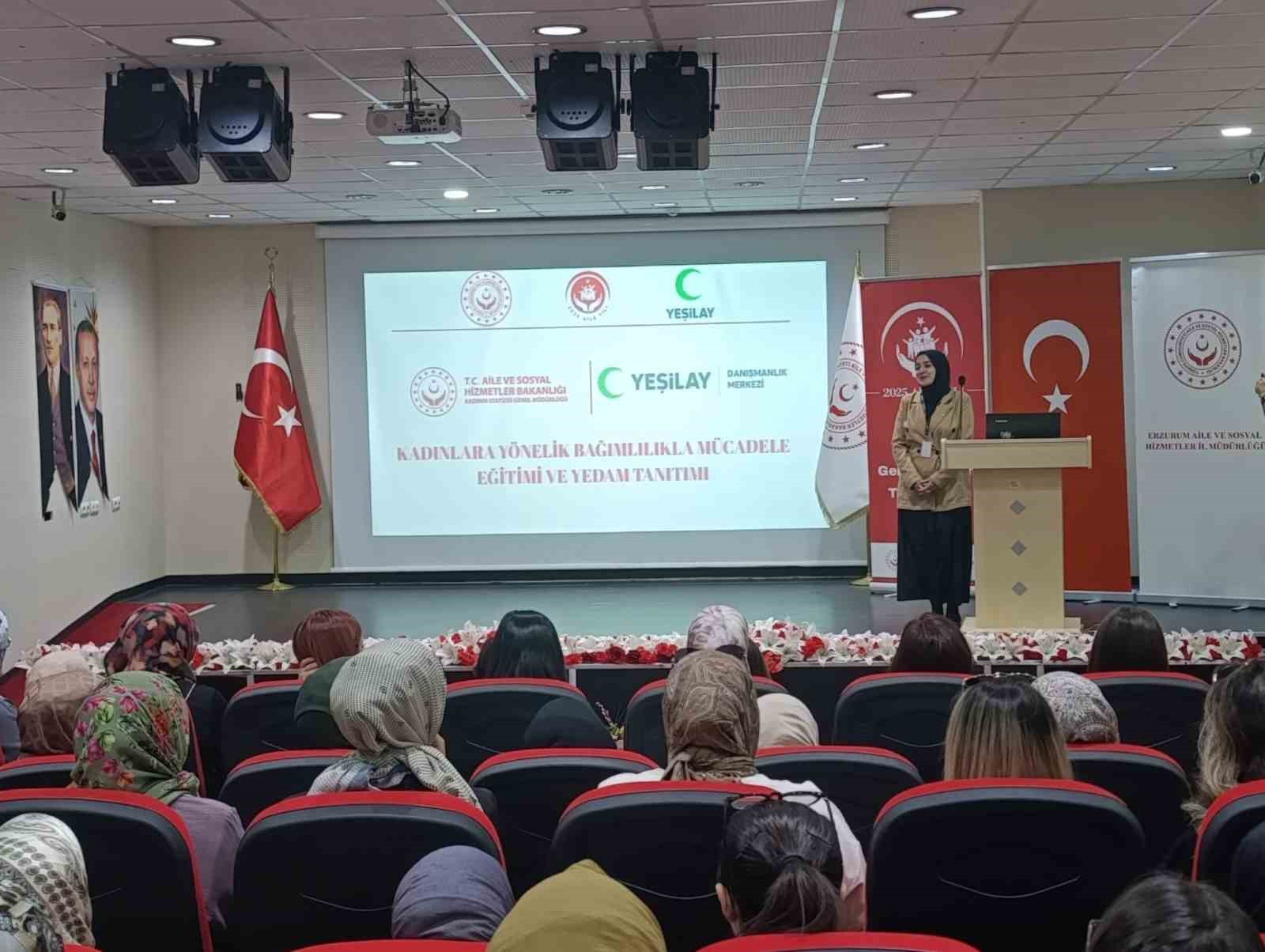 Erzurum’da kadına yönelik bağımlılıkla mücadele eğitimi düzenlendi