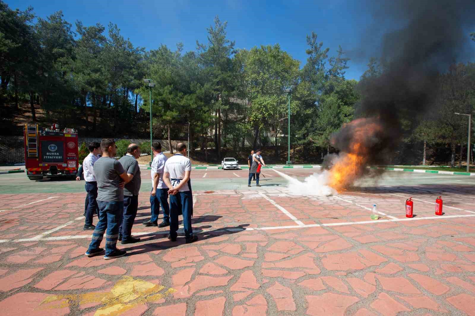 Burfaş tesislerinde yangın tatbikatı