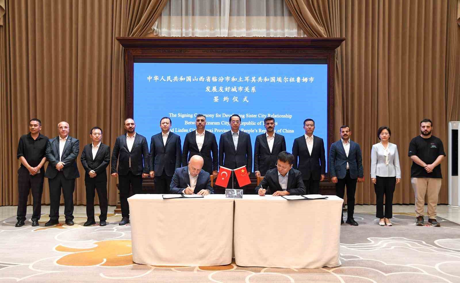 Erzurum Çin’in  Linfen kenti  ile kardeş şehir oldu