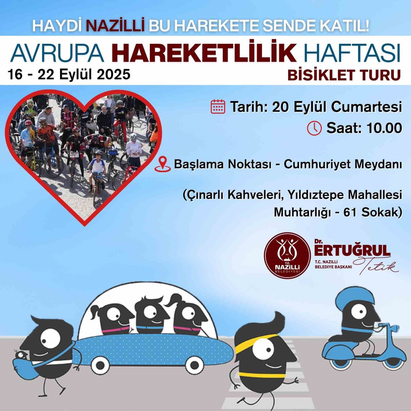 Nazilli Belediyesi’nden Avrupa Hareketlilik Haftası etkinlikleri