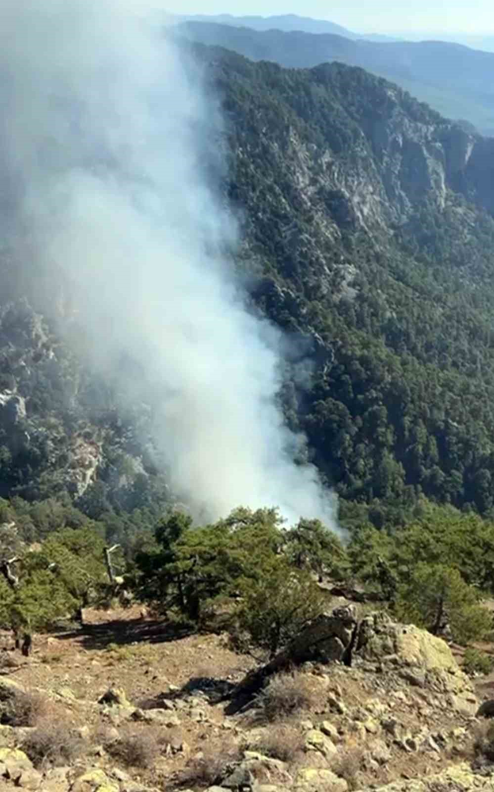 Köyceğiz Otmanlar yangını devam ediyor