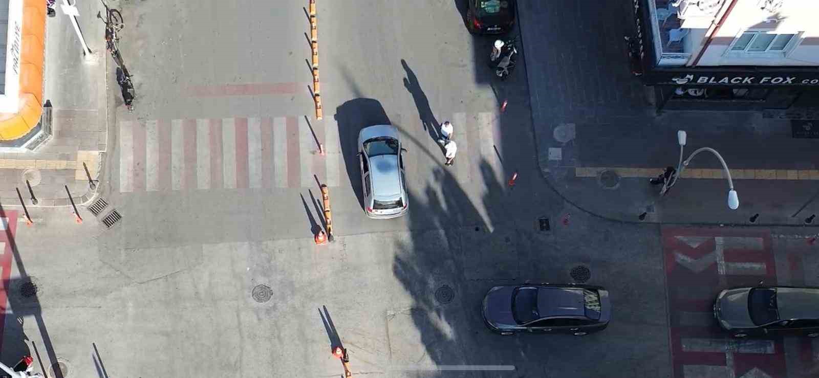 Karaman’da yayalara yol vermeyen sürücüler cezadan kaçamadı