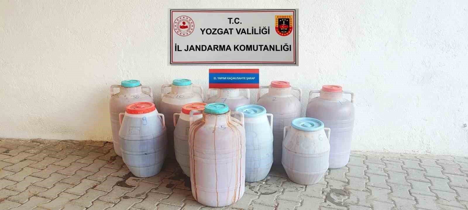 Yozgat’ta 471 litre kaçak içki ele geçirildi