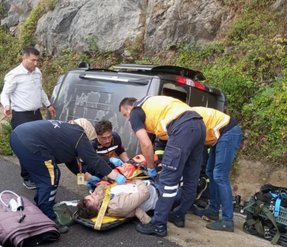 Zonguldak’ta yağış kazayı beraberinde getirdi: 1 yaralı