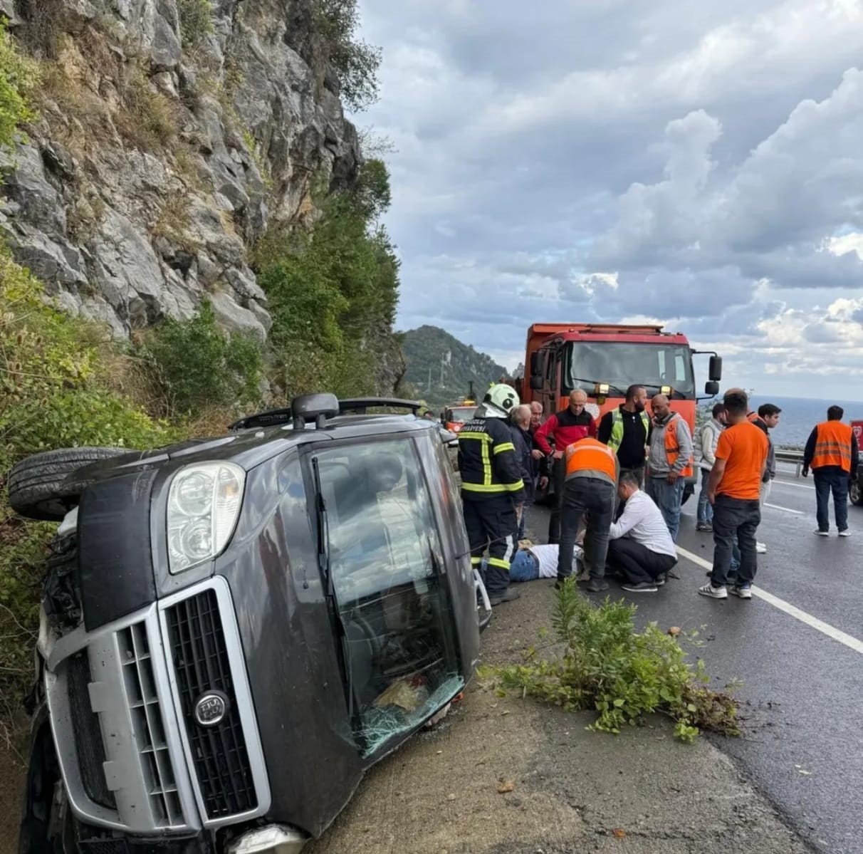 Zonguldak’ta yağış kazayı beraberinde getirdi: 1 yaralı
