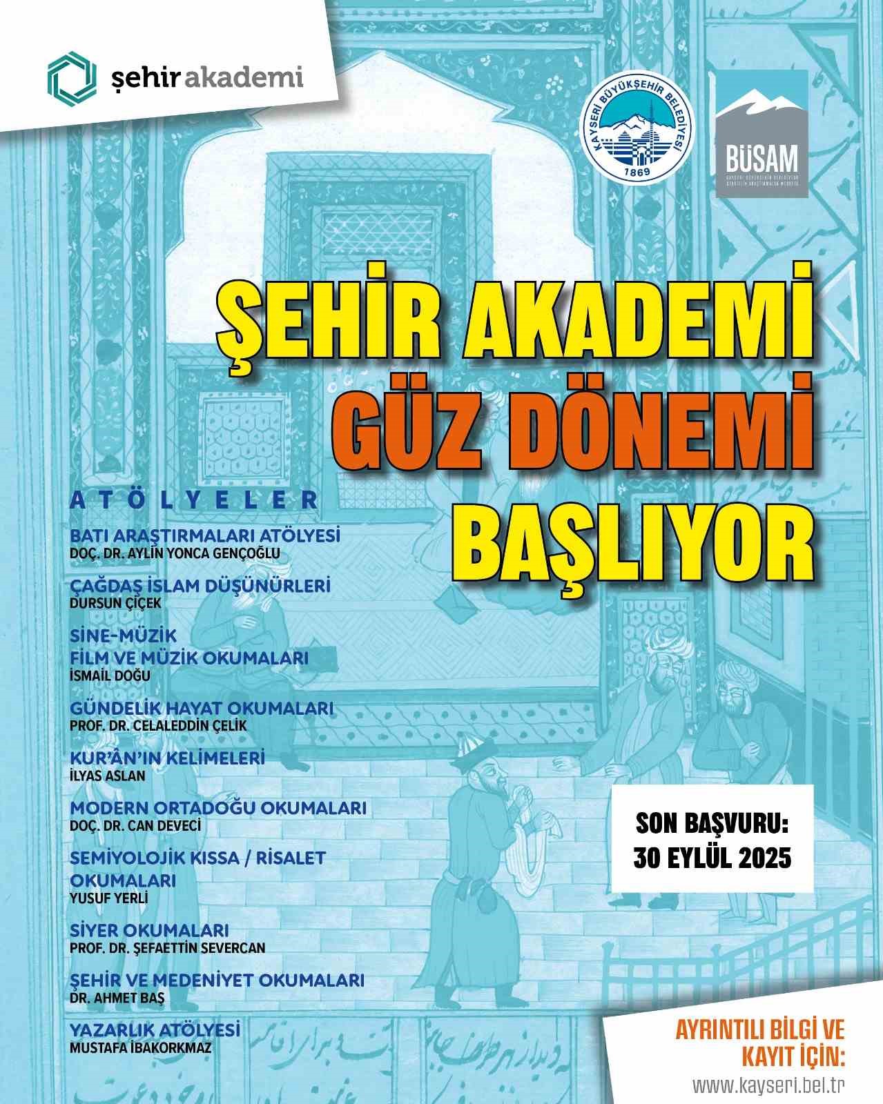 BÜSAM Şehir Akademi 2025 güz dönemi başlıyor
