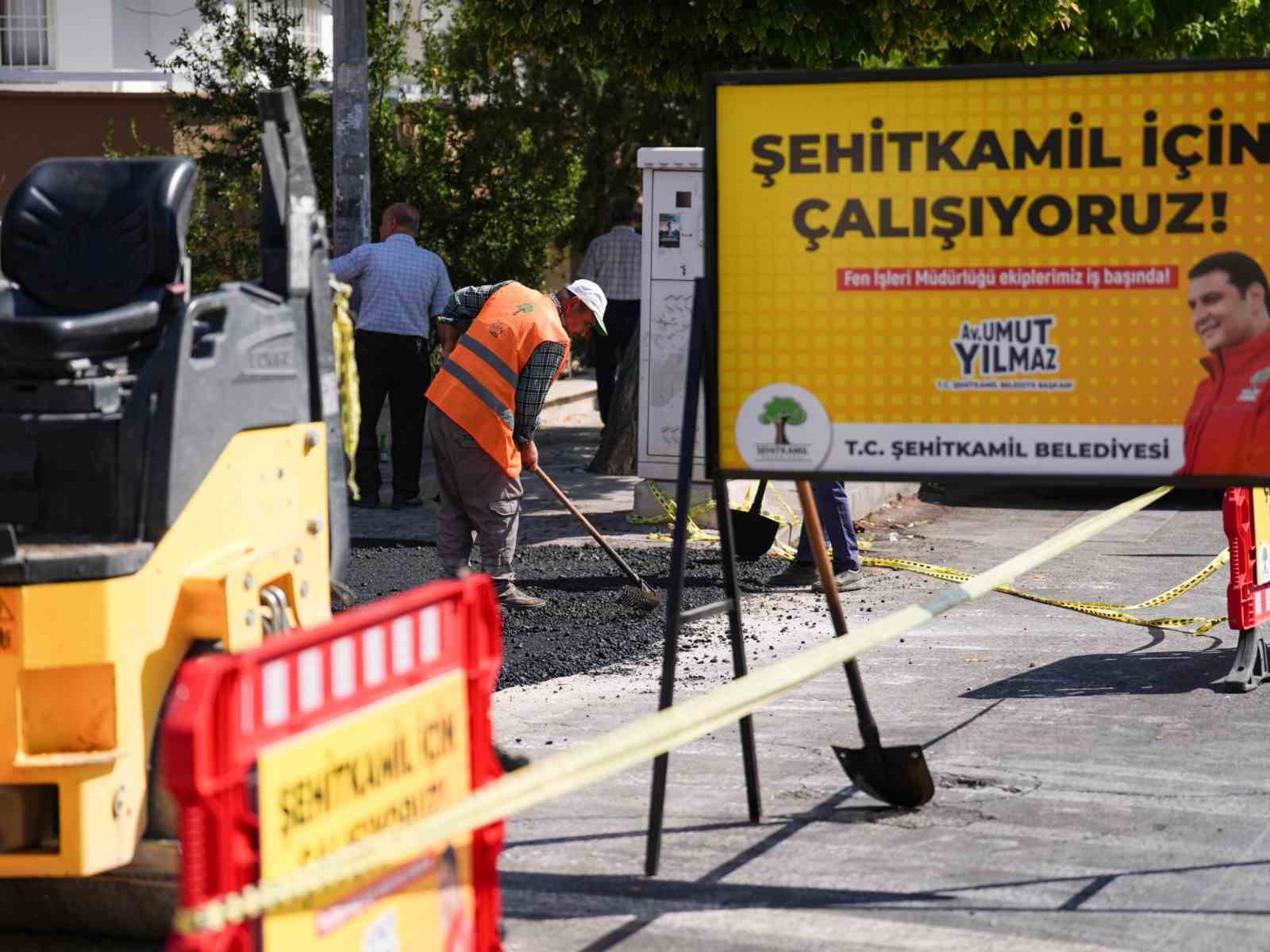 Gazikent, Belkız ve Burak’ta bozuk yollar yenileniyor