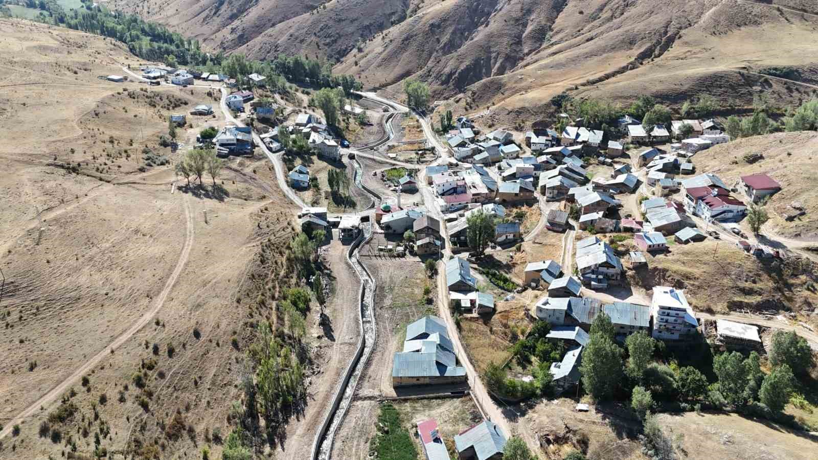 Pamuktaş köyündeki taşkın kontrol inşaatında sona gelindi