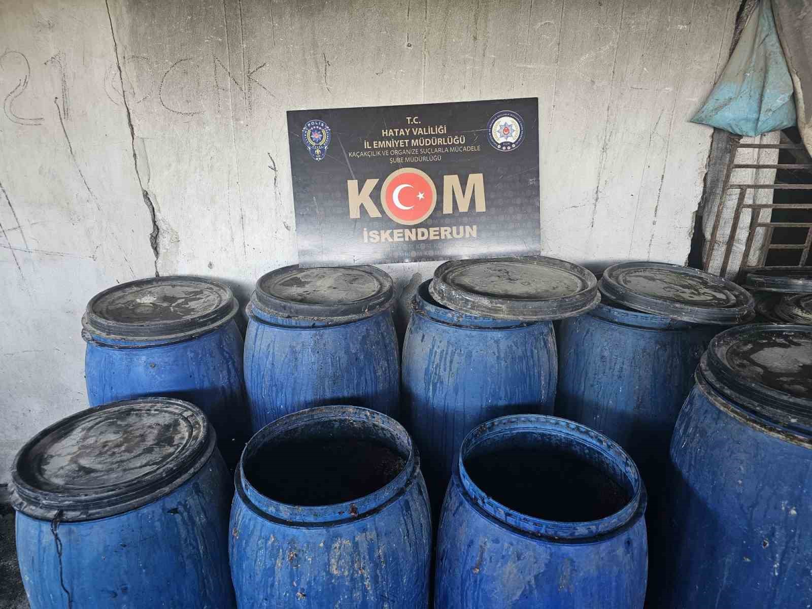 Arsuz’da sahte içki operasyonu: 2 bin 450 litre alkol ele geçirildi
