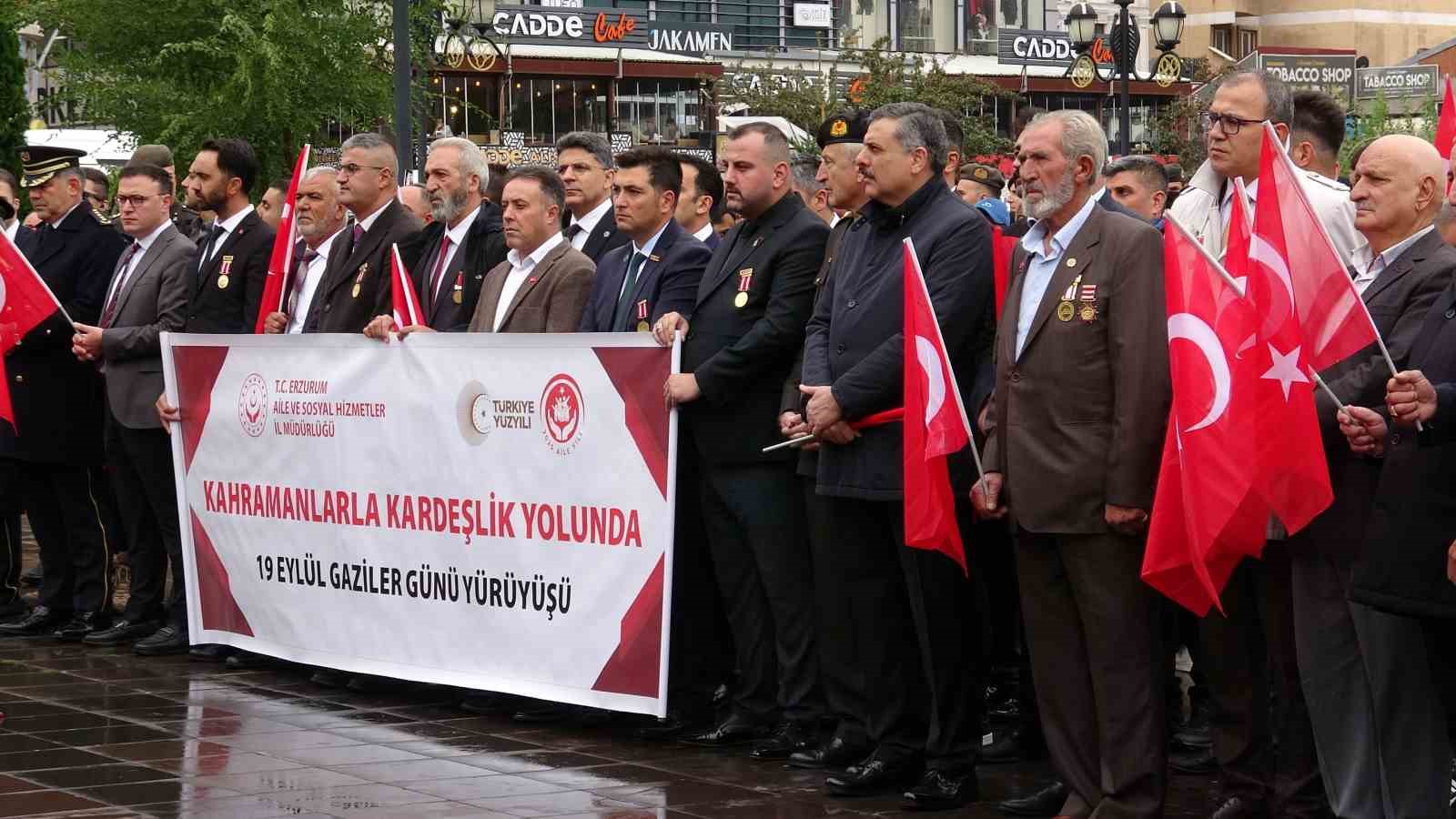 Erzurum’da Gaziler günü dolayısıyla kortej yürüyüşü düzenlendi