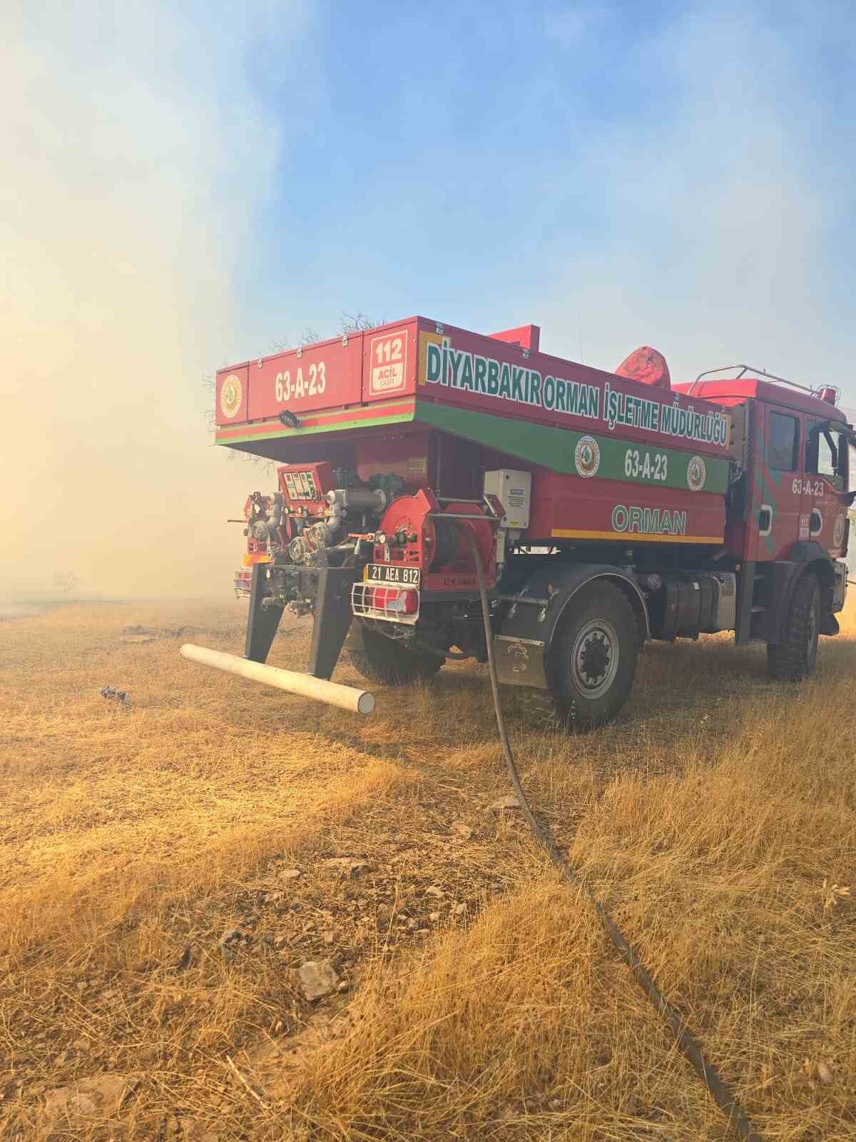 Diyarbakır&rsquo;da orman ve &ouml;rt&uuml; yangını
