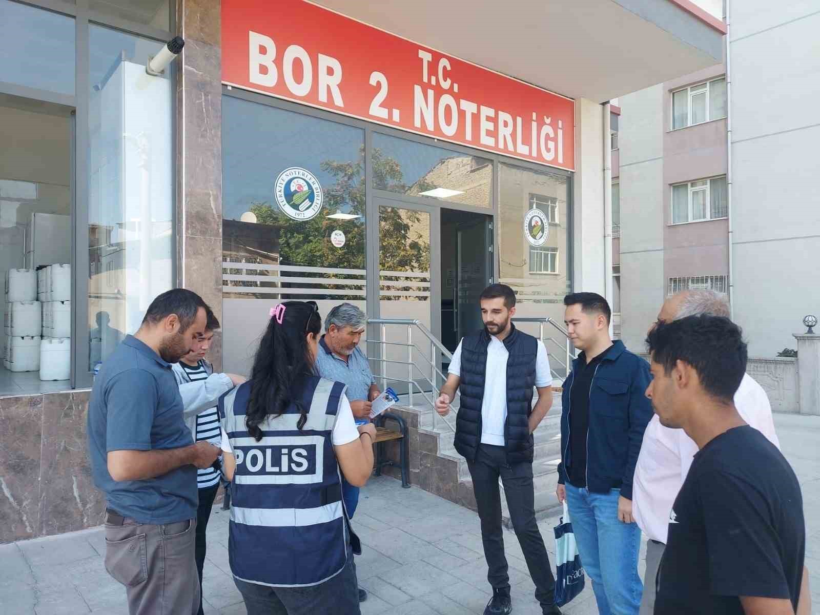 Niğde’de hırsızlık ve dolandırıcılığa karşı bilgilendirme çalışması yapıldı