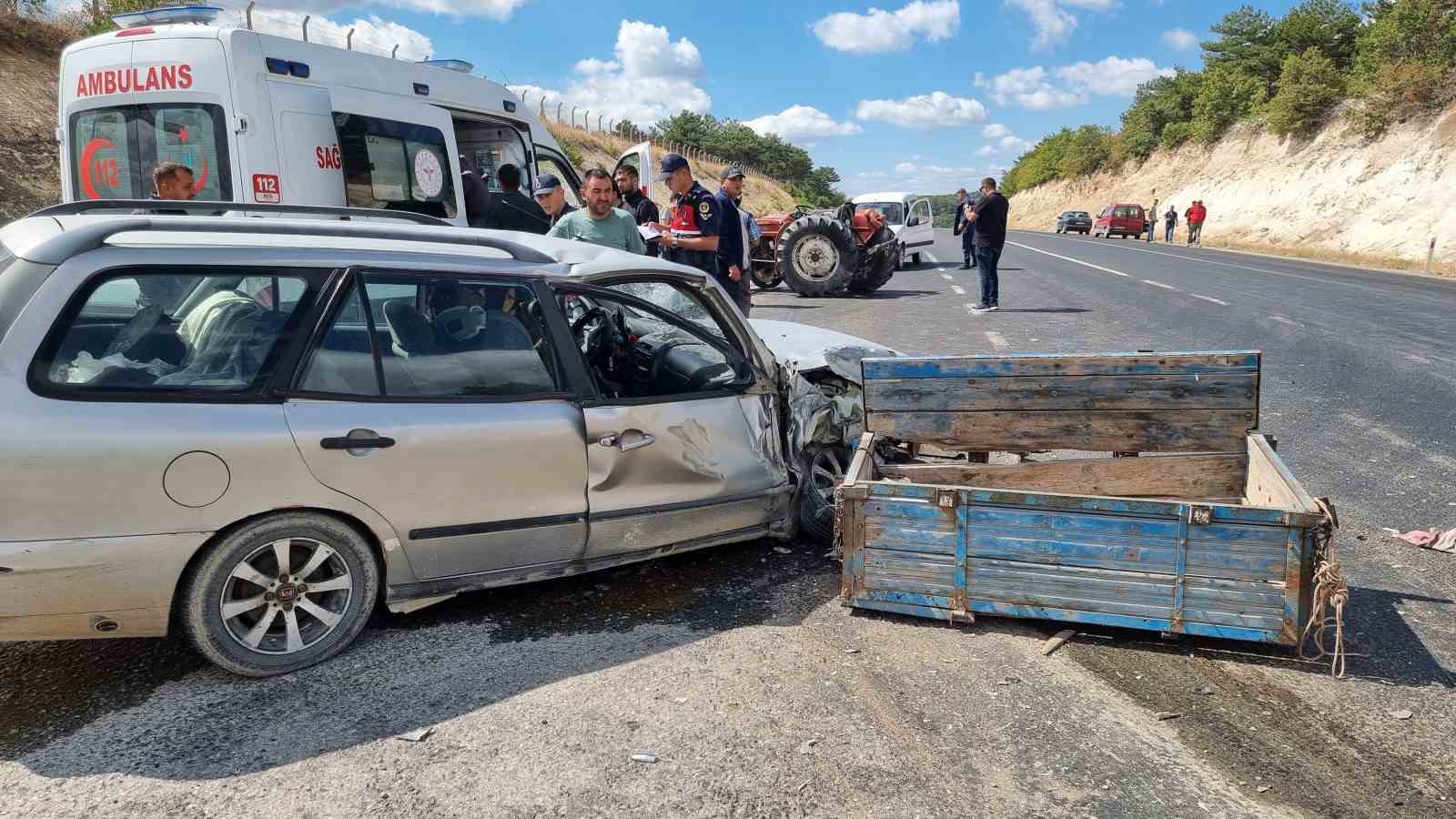 Kütahya’da trafik kazası: 2 yaralı
