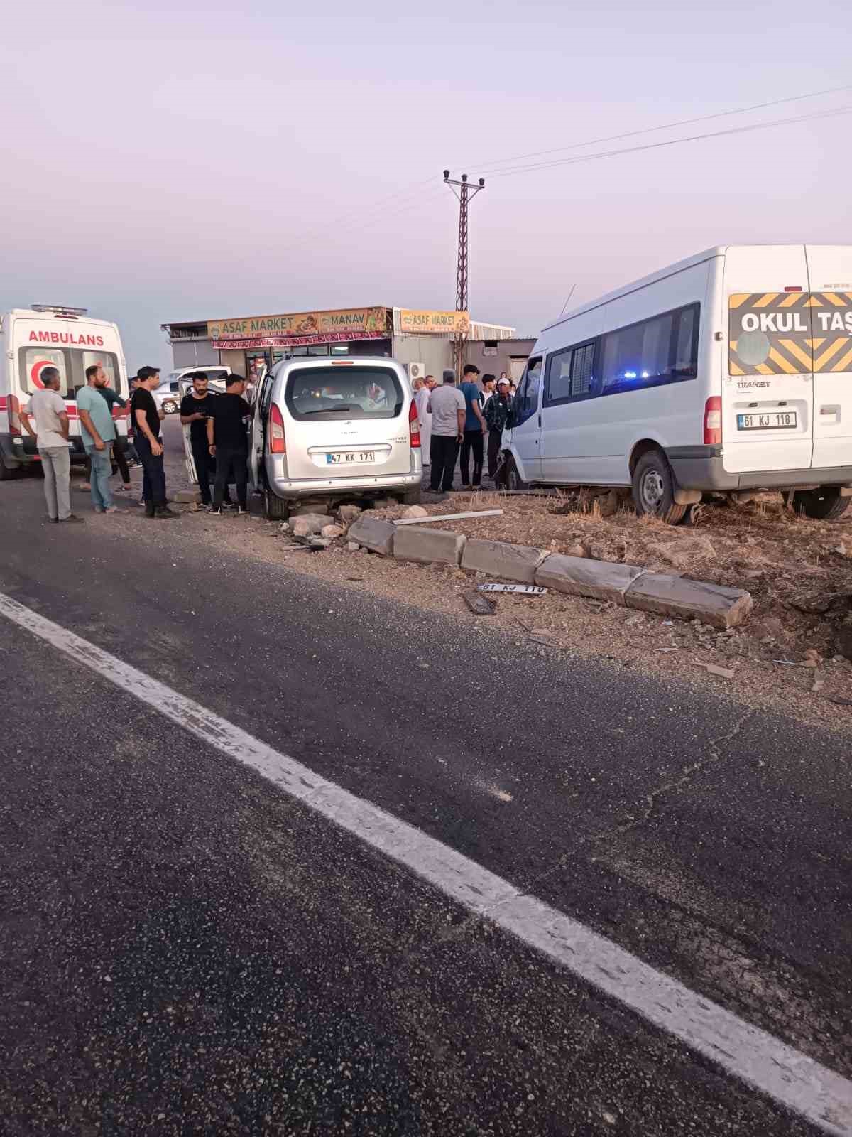 Mardin’de zincirleme trafik kazası: 9 yaralı