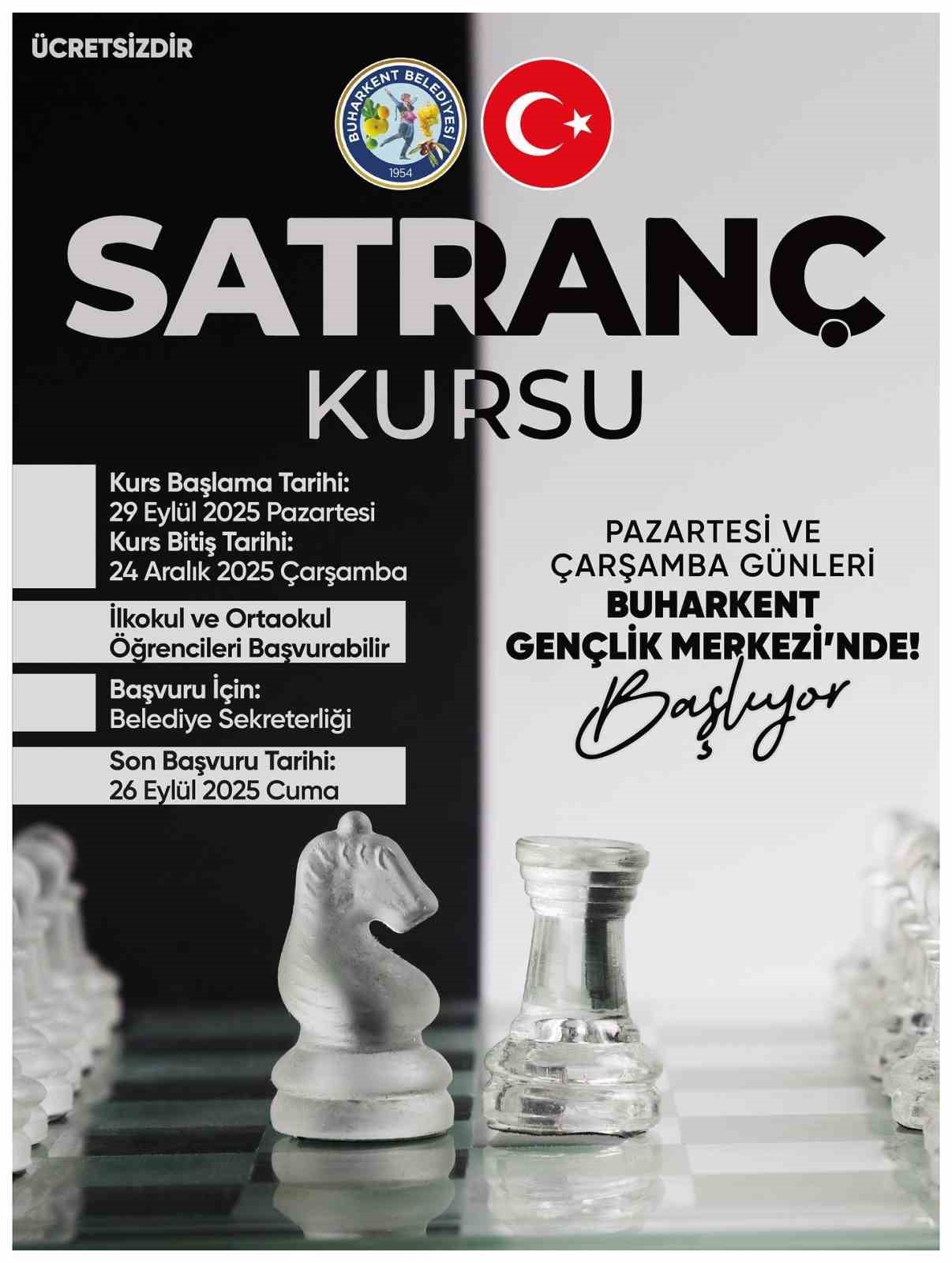 Buharkent’te satranç kursu başlıyor