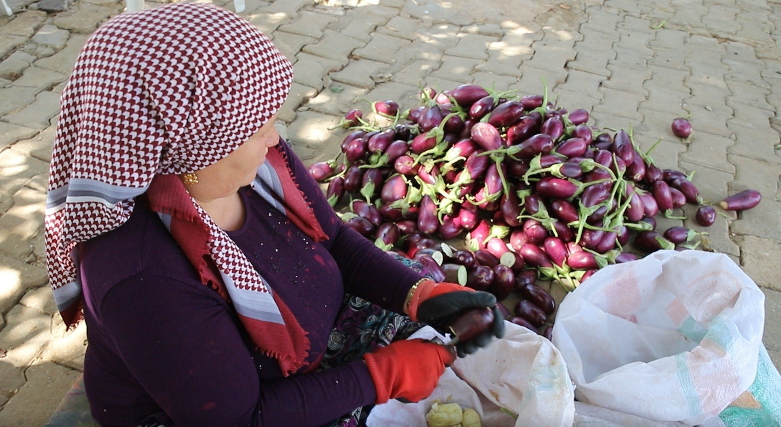 Gaziantepli kadınların kurutmalık mesaisi devam ediyor
