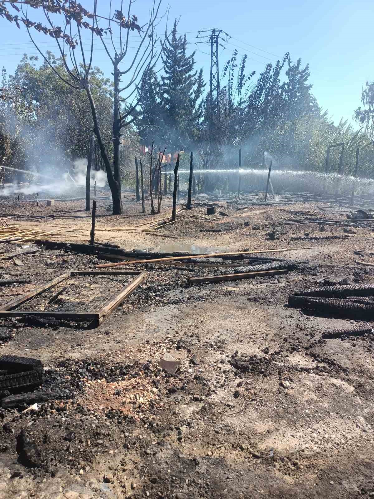 Adana’da tarım işçilerinin kaldığı 4 çadır yandı