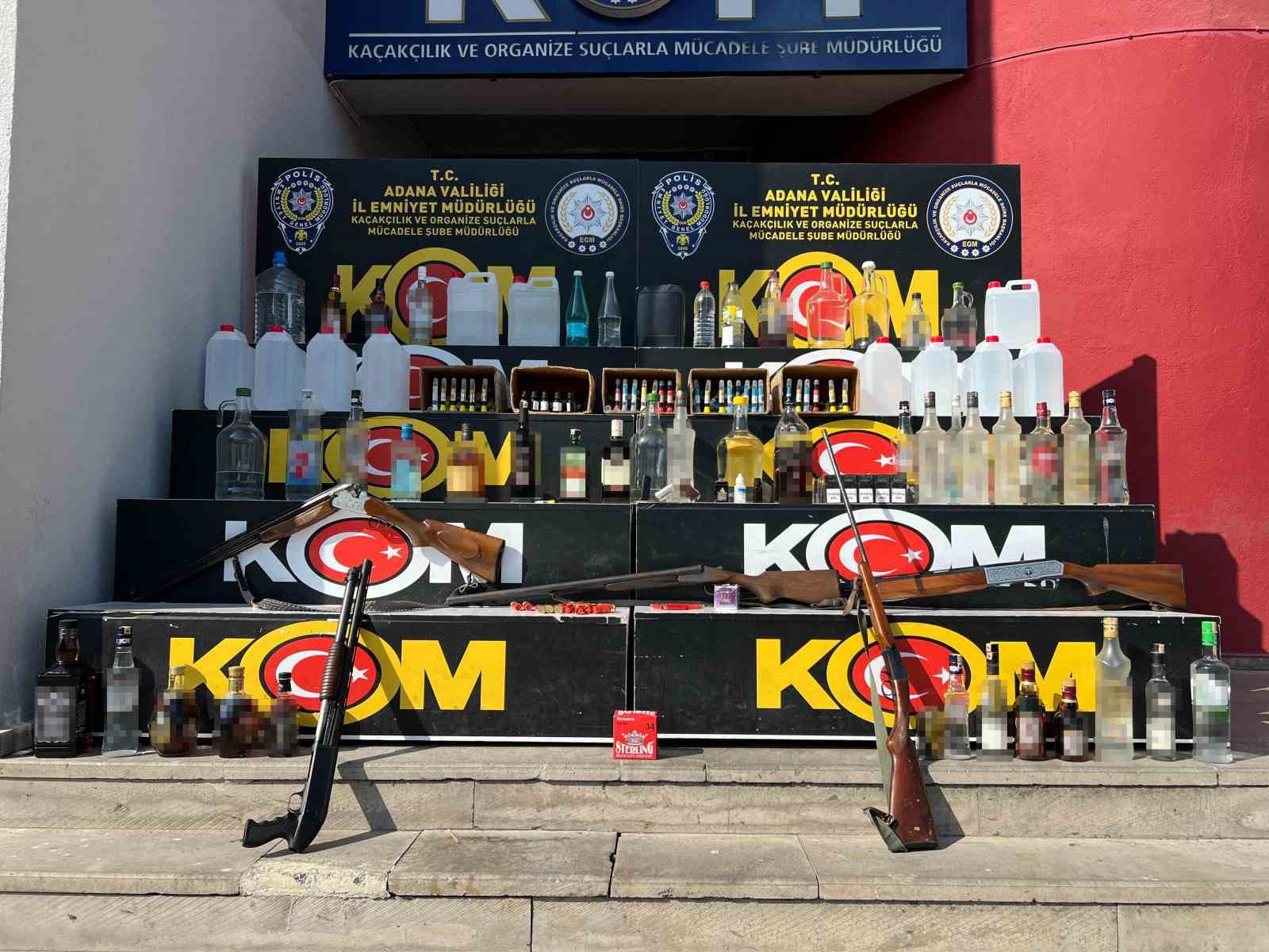 Adana merkezli beş ilde 16 ton ka&ccedil;ak etil alkol ele ge&ccedil;irildi
