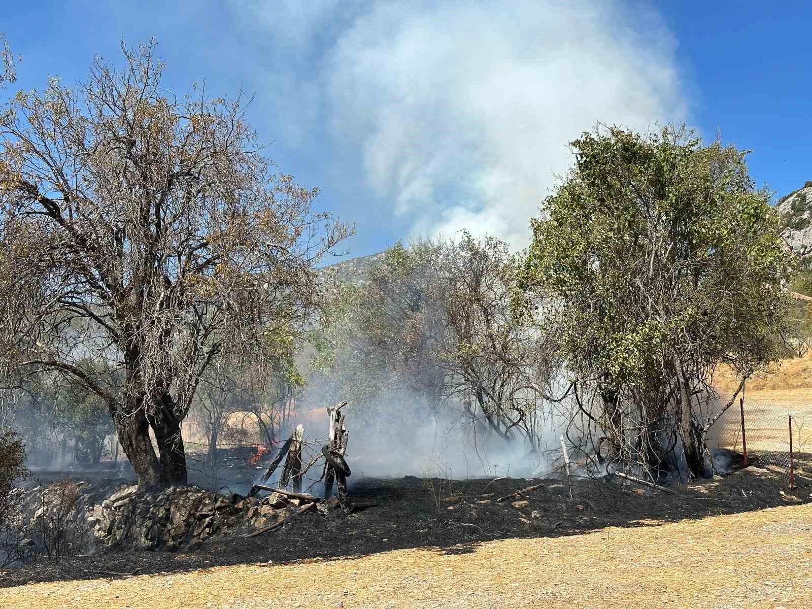 Akseki’de otluk yangın büyümeden söndürüldü