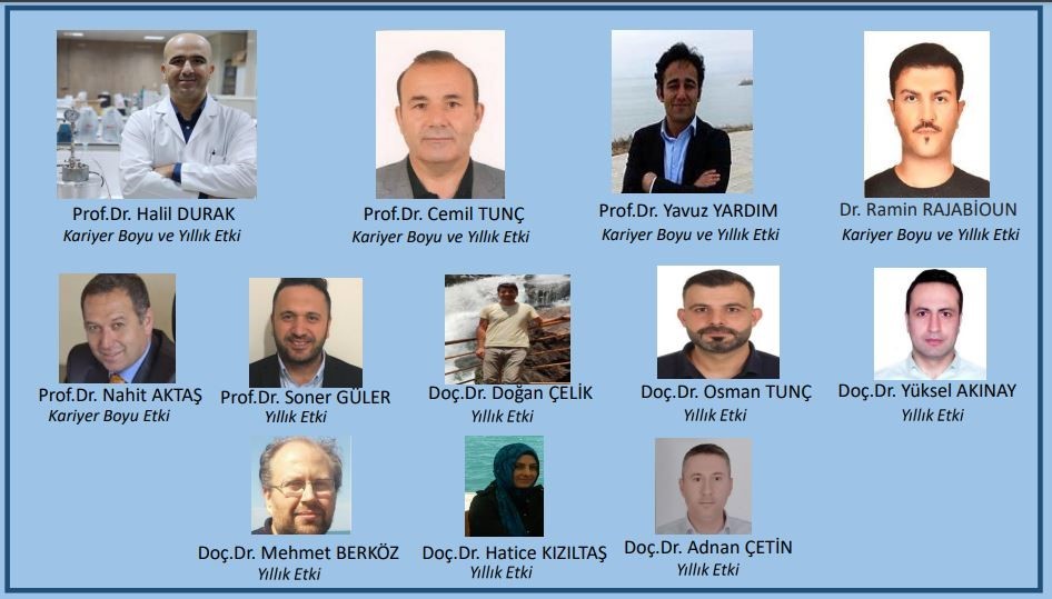 Van YYÜ’den 12 akademisyen "Dünyanın En Etkili Bilim İnsanları" listesinde yer aldı