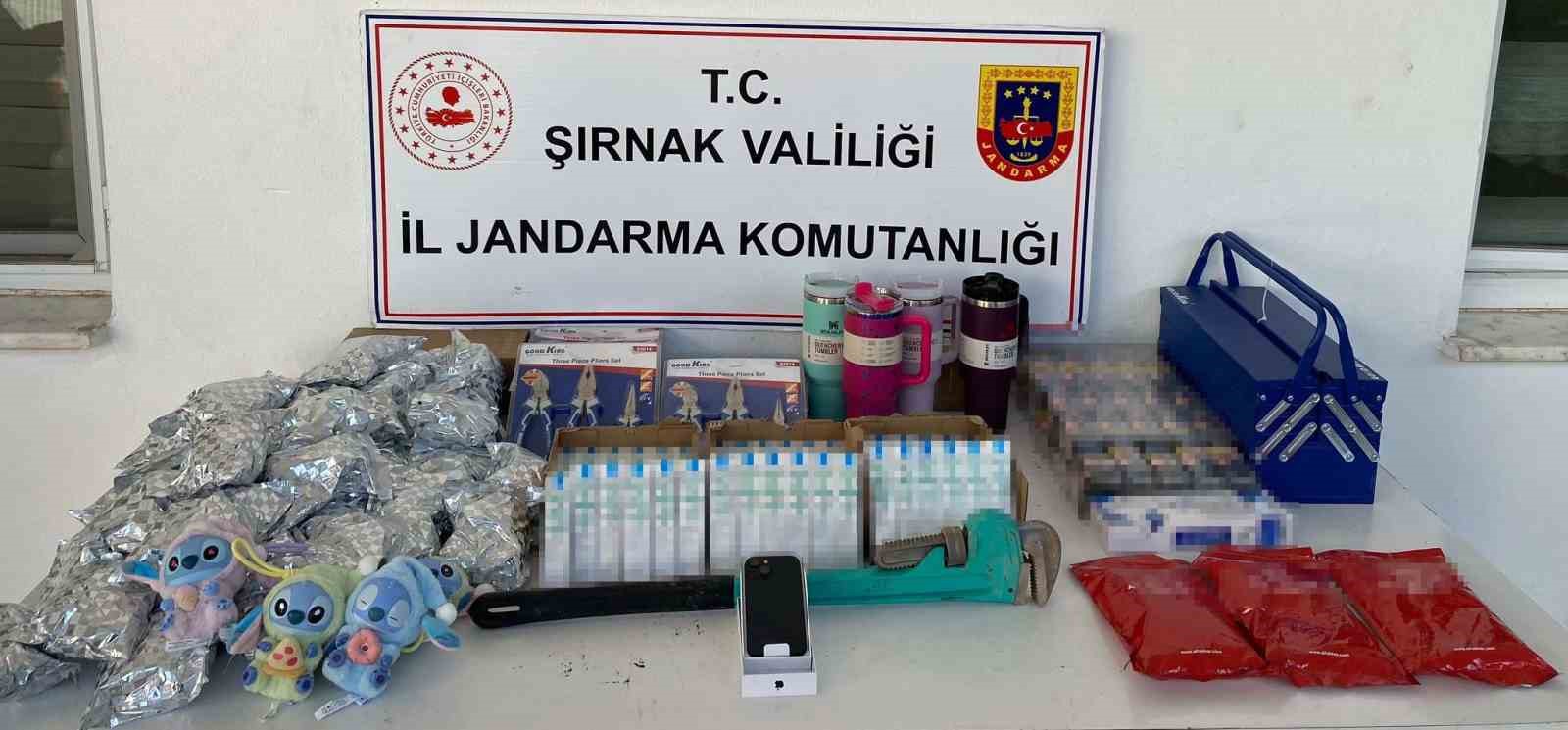 Şırnak’ta jandarma ekipleri 14 milyonluk kaçakçılığı önledi