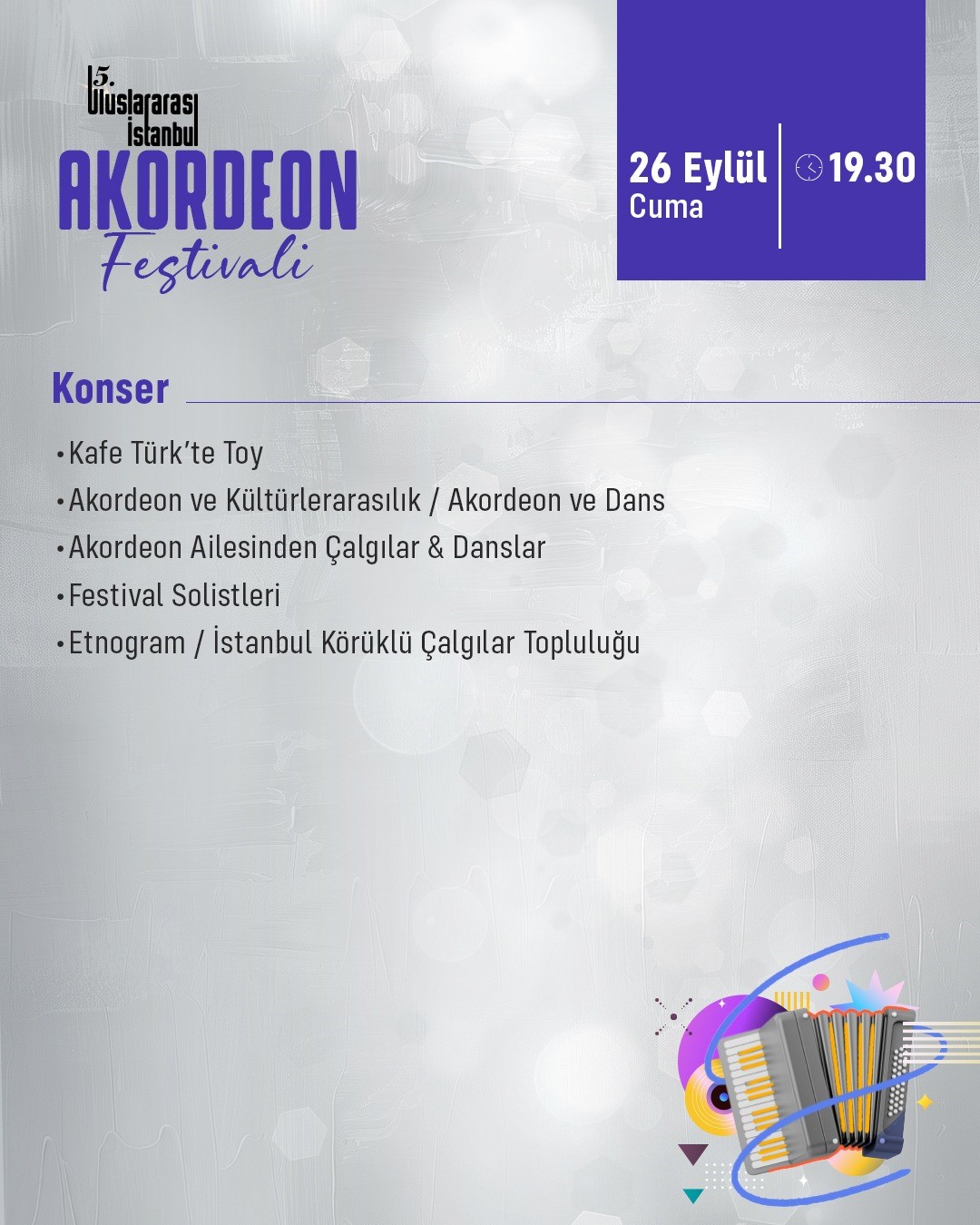 Ataşehir’de 5. Uluslararası İstanbul Akerdeon Festivali başlıyor
