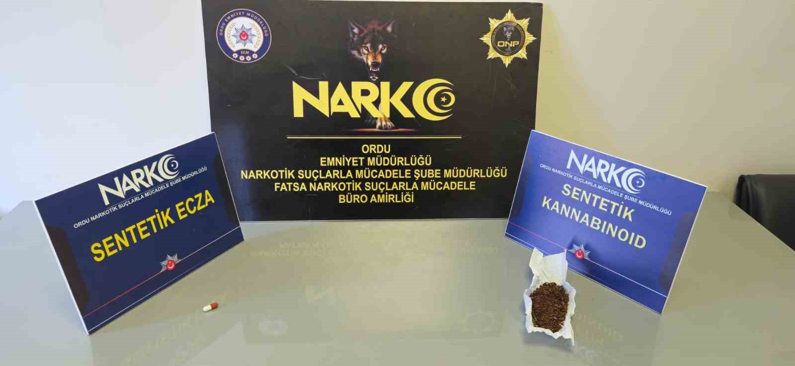 Ordu’da uyuşturucu operasyonlarında 2 tutuklama