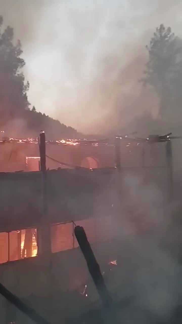 Camiyi kül eden yangının görüntüsü ortaya çıktı

