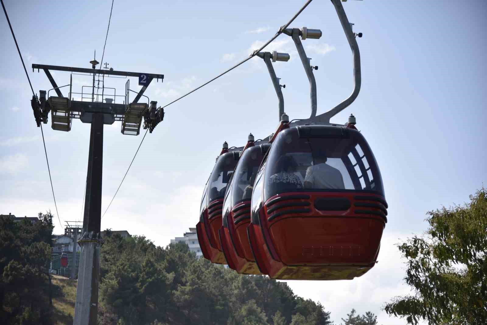 Samsun&rsquo;da teleferiğe yoğun ilgi
