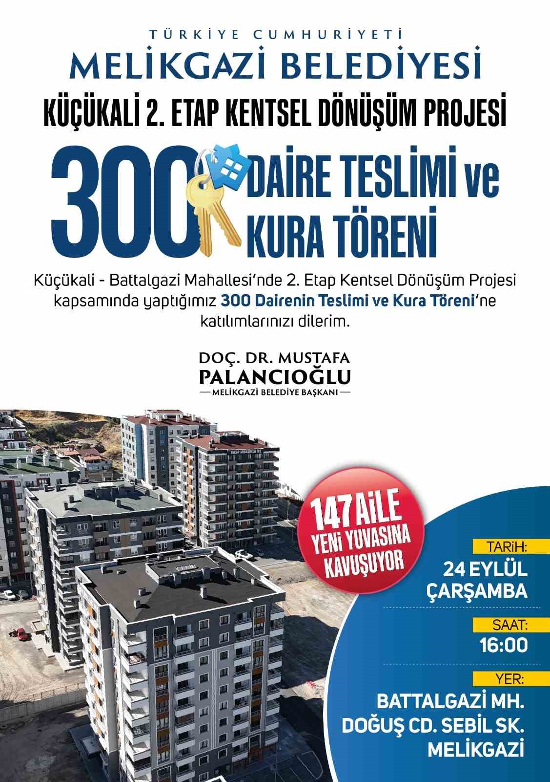 Melikgazi&rsquo;de d&ouml;n&uuml;ş&uuml;m devam ediyor, modern daireler sahiplerini buluyor
