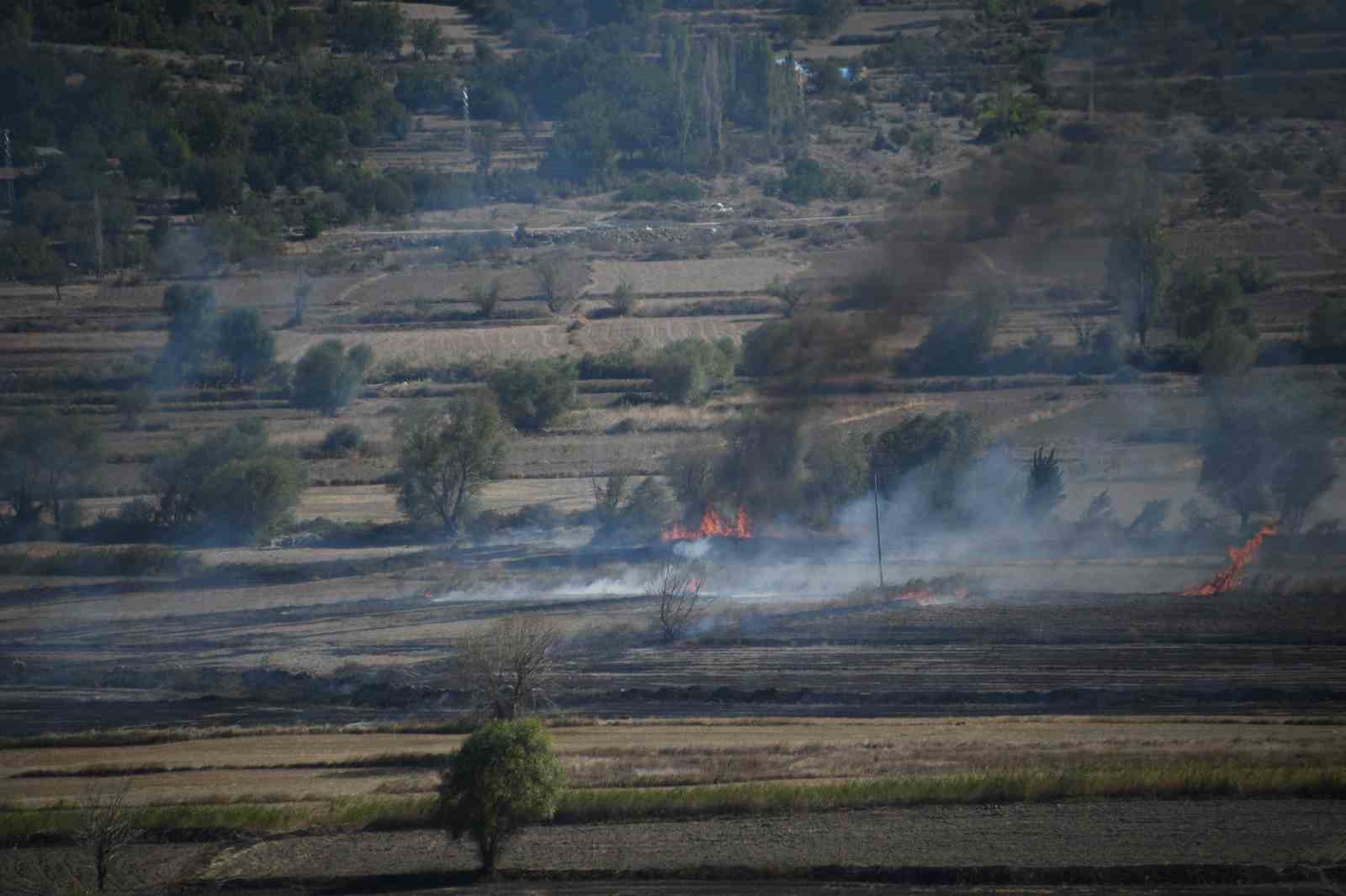Kastamonu’da çeltik tarlasında çıkan yangın söndürüldü
